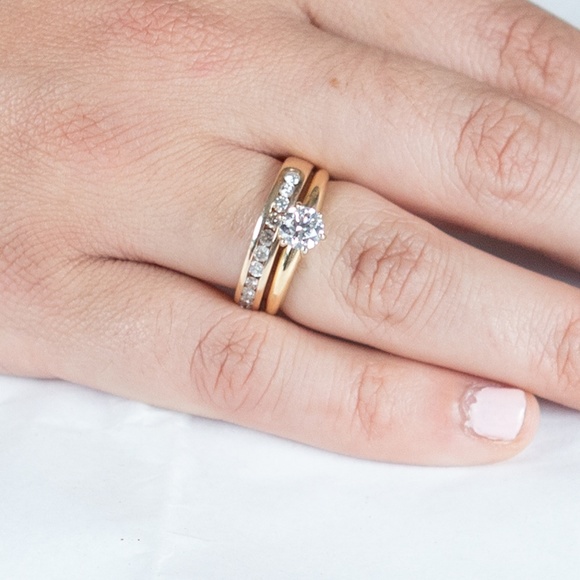 18k yellow gold solitaire 1/2ct round ct - Picture 2 of 6